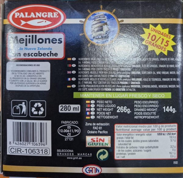 Mejillón Gigante<br>Palangre<br>10/15 piezas - Imagen 2